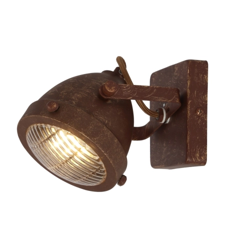 Industrialna, rdzawa lampa ścienna reflektor 91-71064 z serii FRODO 4