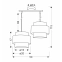 Podwójny zwis z czarno-borowymi abażurami 32-23971 z serii TOSCANA - wymiary