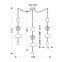 Dziecięca, potrójna lampa do podwieszania 33-24435 z serii TRIO - wymiary