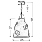 Industrialna, szara lampa na regulowanym zwisie 31-43269 z serii PATCH - wymiary