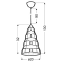 Industrialna lampa wisząca do stylowej kuchni 31-58584 z serii VESUVIO - wymiary