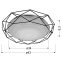 Dekoracyjny plafon LED z ozdobnym kloszem ⌀43 98-66237 z serii SVEN - wymiary