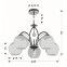 Pięcioramienny, elegancki żyrandol do salonu 35-79237 z serii ALYSON - wymiary