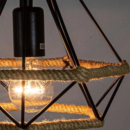 Nowoczesna lampa wisząca ze sznurkiem 8801/1 ZWIS - 06 z serii PIRAMIDA 3