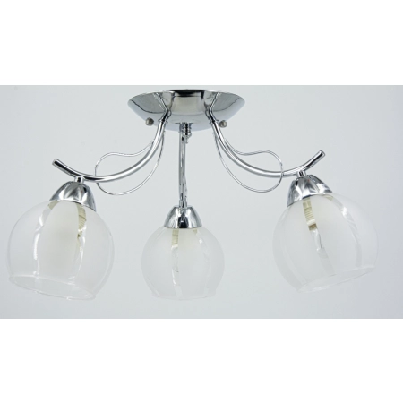 Chromowana lampa sufitowa z kloszami 8732/3 8C z serii FARO - 2