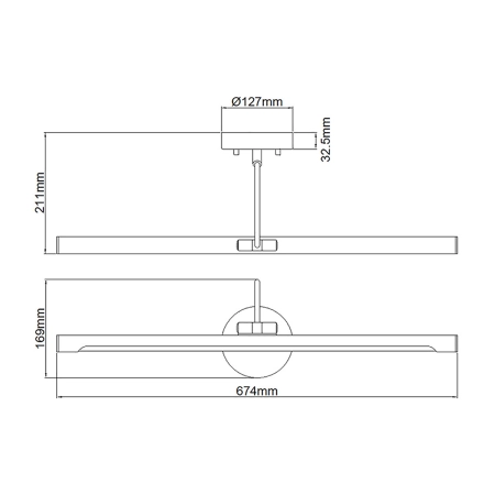 Ledowa lampa ścienna nad lustro ALTON-PL-L-BLK z serii ALTON - 2