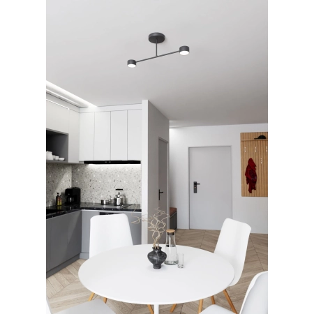 Minimalistyczna lampa na 2 żarówki 1355/2 z serii HALO 2 BLACK