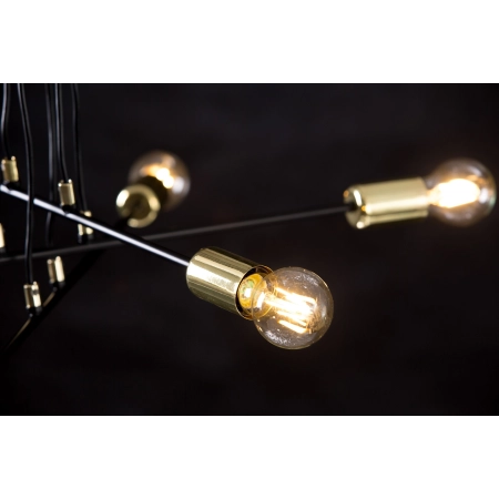 Czarno-złota lampa wisząca w stylu industrialnym 785/6 z serii VESIO - 5