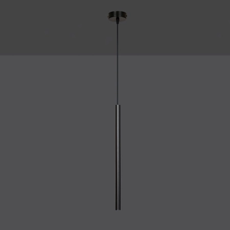 Czarny pojedyncza lampa wisząca zakończona tubą 552/1 z serii SELTER - 2