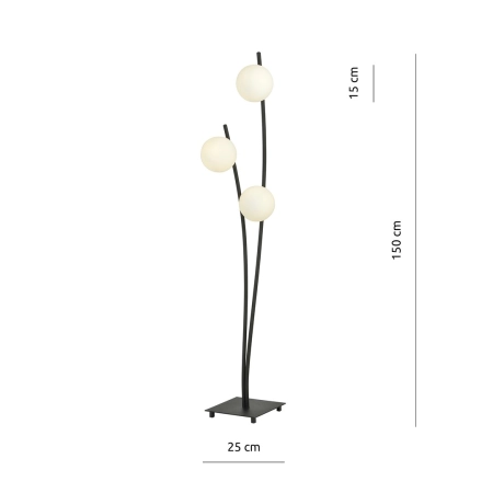 Dekoracyjna, potrójna lampa podłogowa 1102/LP3 z serii HUNTER - 3