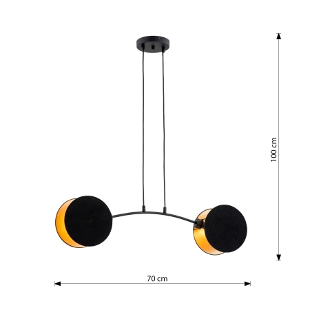 Stylowa lampa wisząca do sypialni 1325/2 z serii MOTIF