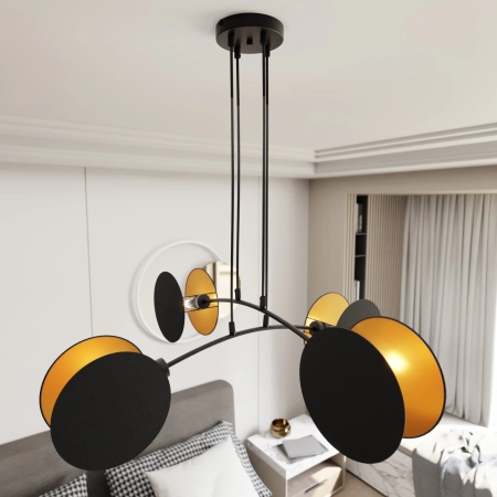 Modernistyczna lampa wisząca do salonu 1325/4 z serii MOTIF