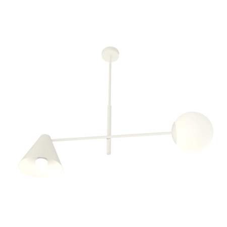 Biała, nowoczesna lampa do sypialni 1348/2 z serii HERMES 2 WHITE - 4