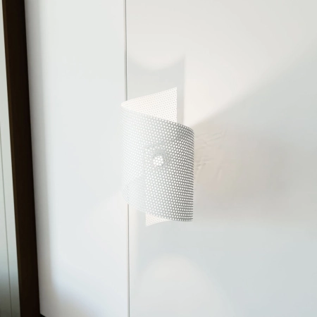 Biała, dekoracyjna lampa ścienna do holu 1360/1 z serii SPIRAL WHITE - 2
