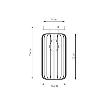 Lampa sufitowa, nowoczesny, druciany plafon 1367/1 z serii BARN - 5