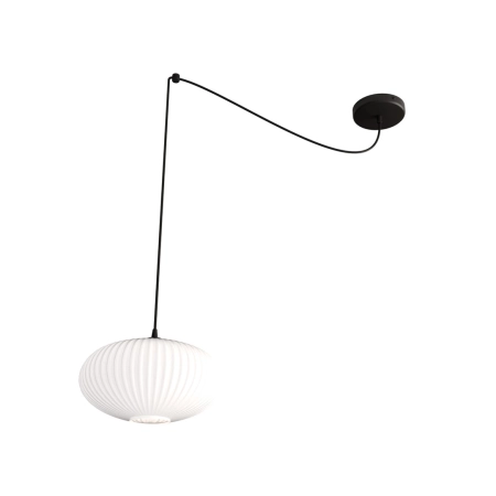 Niezwykła lampa wisząca, biały klosz 1374/1 z serii ORIGO 1 BL OPAL