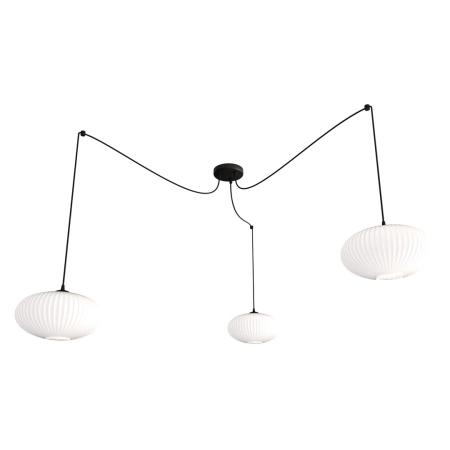 Lampa wisząca ze szklanymi kloszami 1374/3 z serii ORIGO 3 BL OPAL