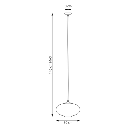 Lampa z szerokim, białym kloszem 1376/1 z serii COCO 1 BL OPAL