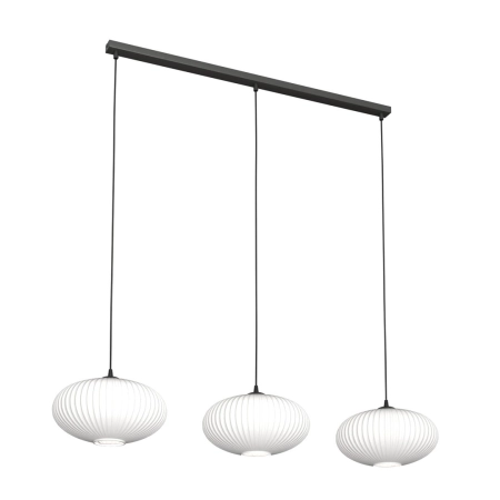 Lampa wisząca na listwie, z kloszami 1376/3 z serii COCO 3 BL OPAL