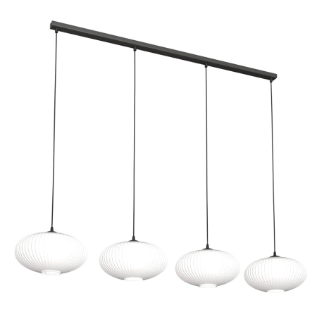 Lampa wisząca z listwą i kloszami 1376/4 z serii COCO 4 BL OPAL