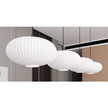 Lampa wisząca z listwą i kloszami 1376/4 z serii COCO 4 BL OPAL - 4