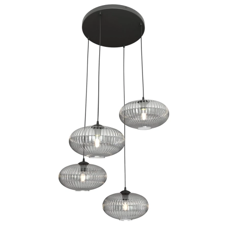 Lampa wisząca, 4 klosze 1377/4PREM z serii COCO 4 BL PREM  GRAFIT