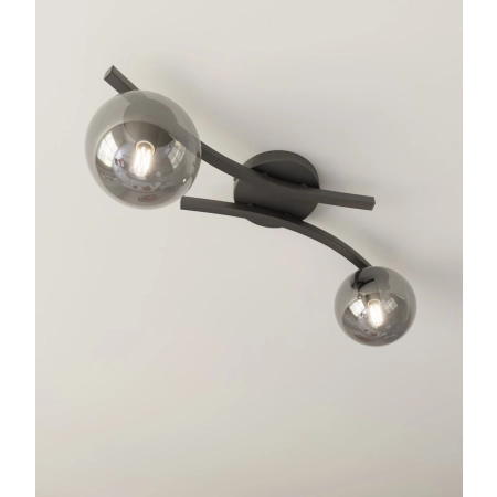 Lampa sufitowa z ozdobnymi kloszami 1391/2 z serii OPUS 2 BL GRAFIT - 5