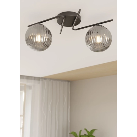 Elegancka lampa sufitowa, grafitowa 1396/2 z serii VESPA 2 BL GRAFIT - 2