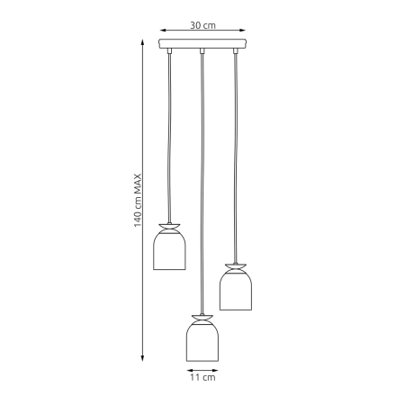 Ponadczasowa lampa do sypialni 1401/3PREM z serii TARGET 3 PREM WH - 5