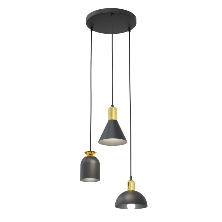 Designerska lampa wisząca, nowoczesna 1402/3PREM z serii FOX 3 PREM BL