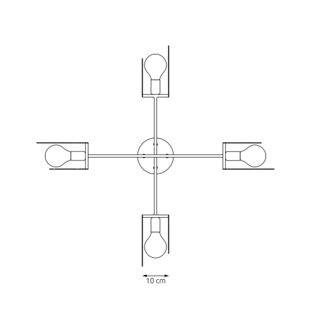 Niespotykana lampa wisząca, otwarte abażury 1412/4 z serii XOTIC 4 WH - 6