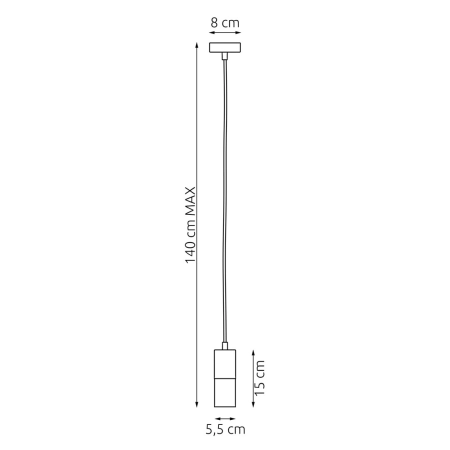 Nowoczesna lampa wisząca, jednopunktowa 1407/1 z serii MELT 1 BLACK