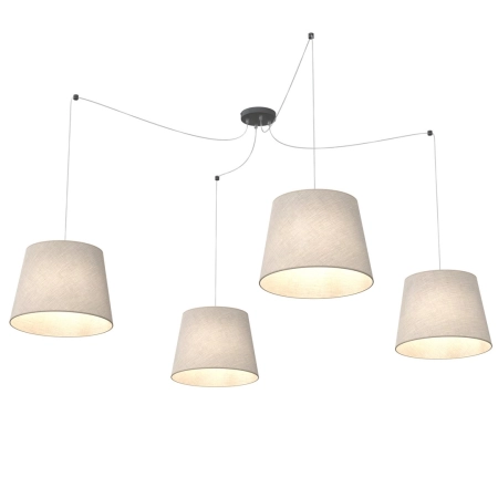 Efektowna lampa wisząca pająk z abażurami 1423/4 z serii ASCOT 4 BEIGE