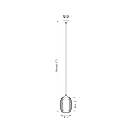 Biała lampa wisząca z kloszem 1435/1 z serii VERDI 1 BL OPAL