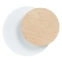 Kinkiet z białą przyścianką oraz drewnianym kloszem 970/1 serii CIRCLE