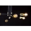 Czarno-złota lampa wisząca w stylu industrialnym 785/6 z serii VESIO - 4