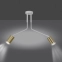Biało-złota lampa sufitowa na dwa źródła światła 656/2 z serii VERNO - 3