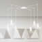 Modernistyczna lampa wisząca w kolorze bieli 525/6 z serii TRAKER - 6