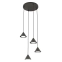 Lampa ze stożkami na zwisach 1330/4PREM z serii ELIT 4 PREMIUM BLACK