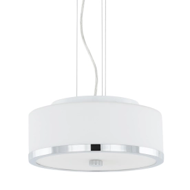 Biało, srebrna lampa wisząca do sypialni MA01806CD-002 z serii LORIS