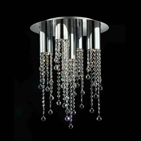 Lampa sufitowa plafon glamour z kryształkami MX93708-5A z serii LARIX