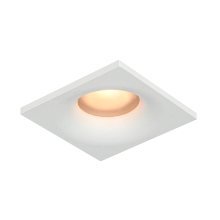 Biała, kwadratowa lampa wpustowa GU10  DL-61903-IP44-WH z serii NARU