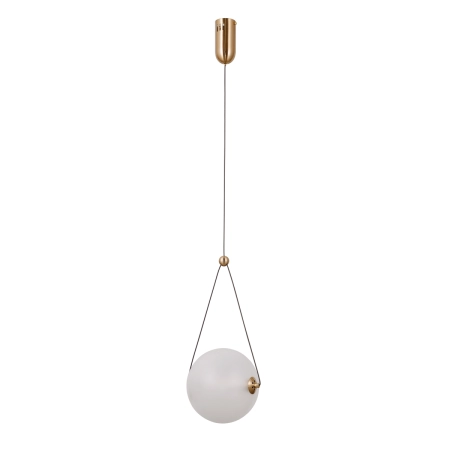 Złota lampa wisząca, ledowa PND-34361-M-HBR-OPAL z serii RASTIA