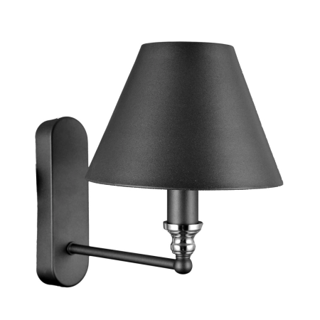 Elegancka, ciemna lampa ścienna z abażurem MB38623/1 z serii BANITO