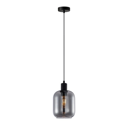 Lampa wisząca z dymionym szkłem PND-29258S-1-BK-SG z serii ZONA - 3