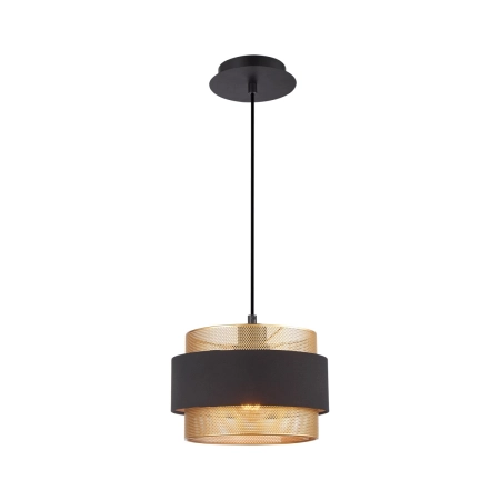 Nowoczesna lampa wisząca z abażurem PND-27467-1-BK-GD z serii BANS