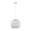 Biała, dekoracyjna lampa wisząca ⌀32cm PND-2424-1L-WH z serii PALERMO 2