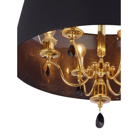 Szeroka, elegancka, czarno-złota lampa wisząca JUP 1796 z serii EGIDA 2