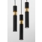 Czarno-złota, stylowa lampa wisząca JUP 2013 AL3 CZ/CZ z serii ALAS - 3