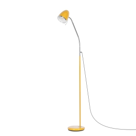 Designerska, prosta lampa podłogowa K-MT-201 ŻÓŁTY z serii KAJTEK I